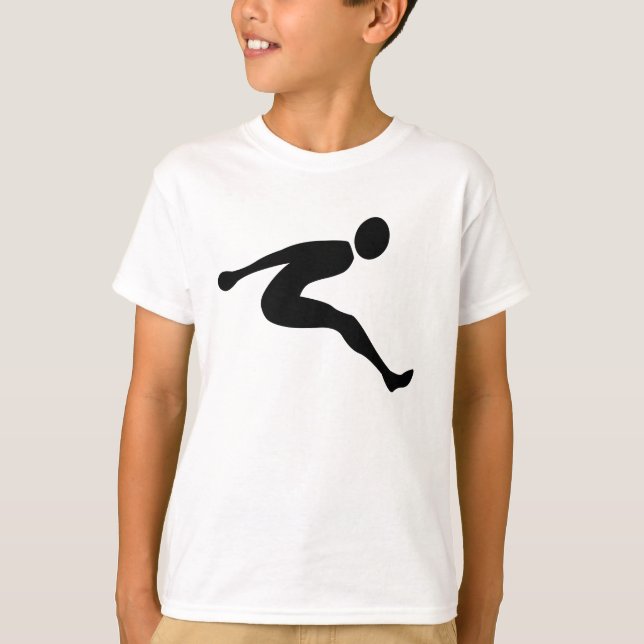 Long Jump - Black T-Shirt (Front)