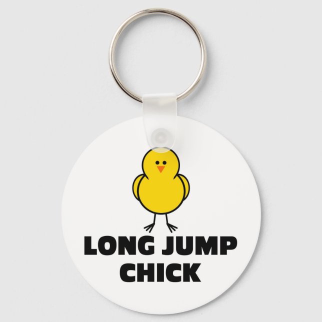 Long Jump Chick Keychain (Front)