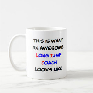 long jump coach, awesome coffee mug