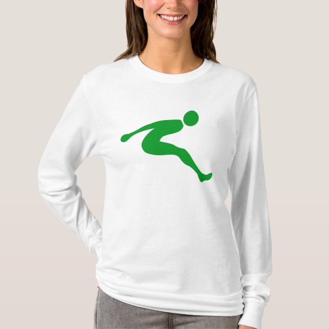 Long Jump - Grass Green T-Shirt (Front)