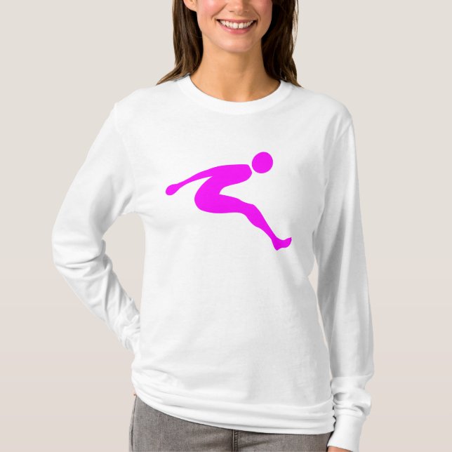 Long Jump - Magenta T-Shirt (Front)