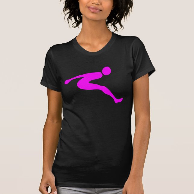 Long Jump - Magenta T-Shirt (Front)