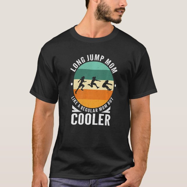Long Jump Mom Mother Track And Field Women Triple  T-Shirt (Front)