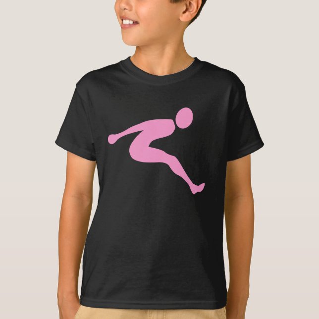 Long Jump - Pink T-Shirt (Front)