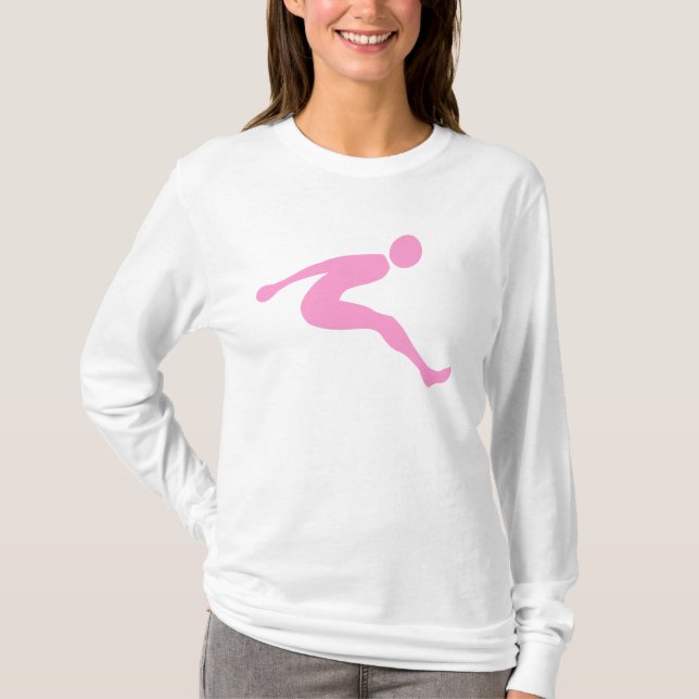 Long Jump - Pink T-Shirt (Front)