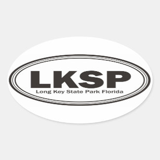 Long Key Oval Sticker