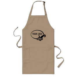 Long Khaki Apron Uniform Company Logo Promotional