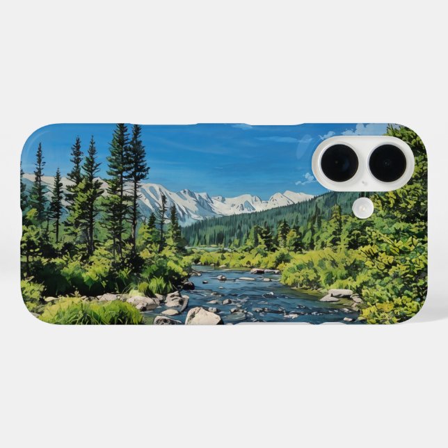 Long Lake near Brainard Lake State Park Case-Mate iPhone Case (Back (Horizontal))