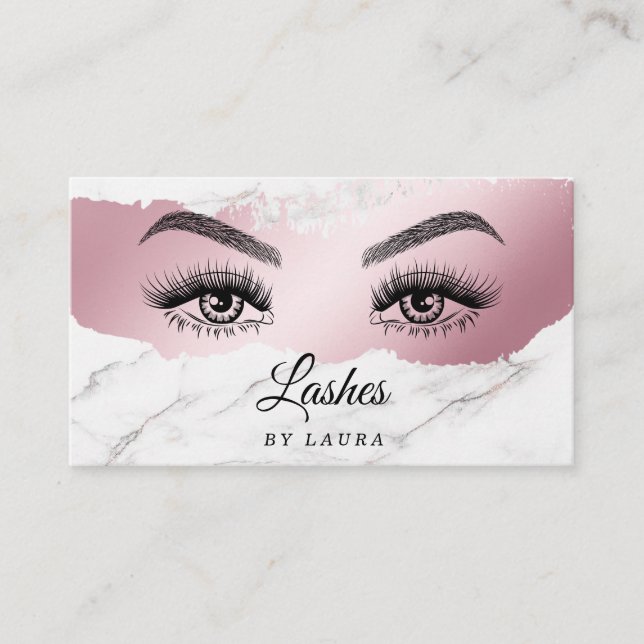 Long Lash Extension Makeup Artist Beautiful Eye Business Card (Front)