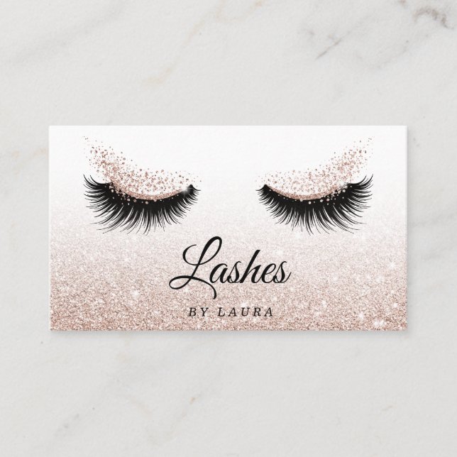 Long Lash Extension Makeup Artist Business Card (Front)