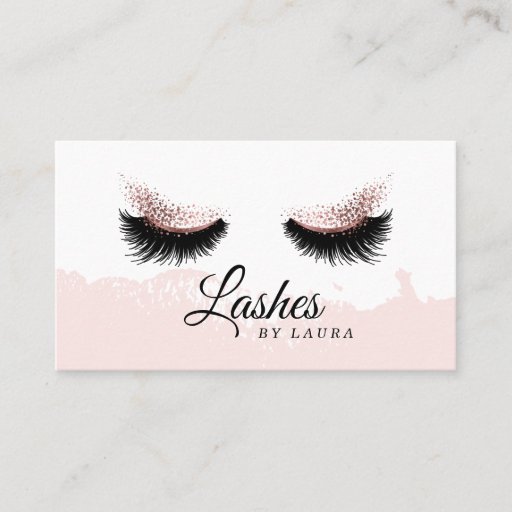 Customizable Long Lash Extension Makeup Artist Business Card