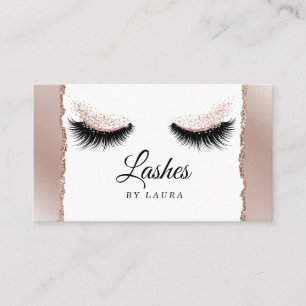 Long Lash Extension Makeup Artist Torn paper Business Card