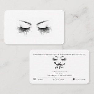 Long Lashes Eyelash Extensions Beauty Business Card