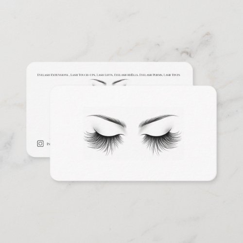 Long Lashes Eyelash Extensions Beauty   Business Card