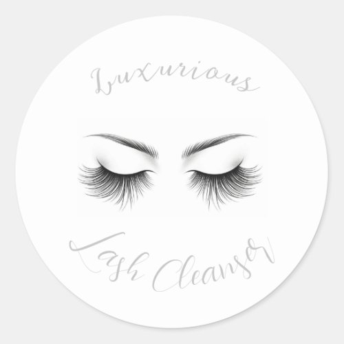 Long Lashes Eyelash Extensions Beauty   Classic Round Sticker