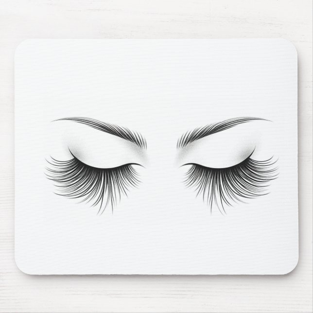 Long Lashes Eyelash Extensions Beauty   Mouse Pad (Front)