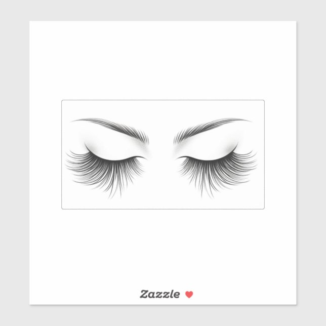 Long Lashes Eyelash Extensions Beauty   Sticker (Sheet)