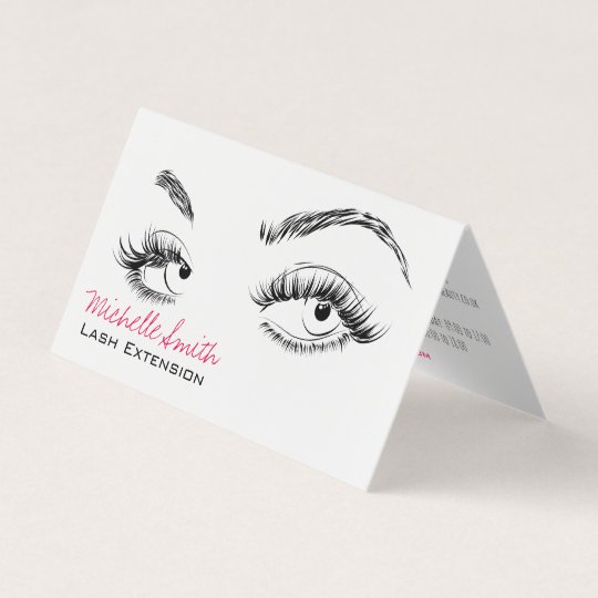 Long lashes Lash Extension Loyalty Appointment Business Card | Zazzle.com