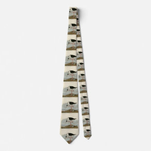 Long-legged Avocet from Audubon's Birds of America Neck Tie