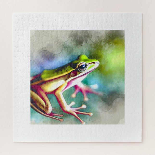 Long legged frog 100924AREF149 - Watercolor Jigsaw Puzzle (Vertical)