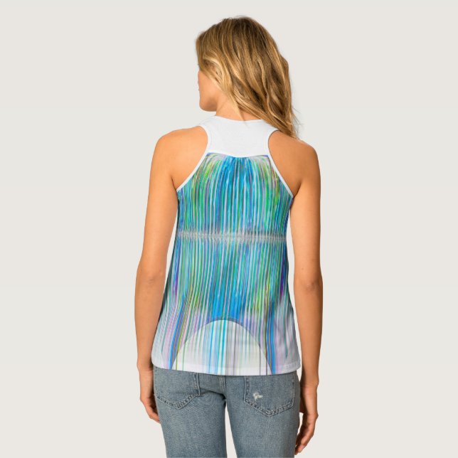 Long Legs abstract art leggings Tank Top (Back Full)