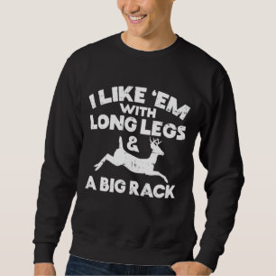 Long Legs Big Rack Deer Vintage Elk Buck Hunting H Sweatshirt