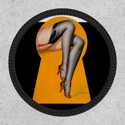Long legs  Vintage style Pin Up Girl   Patch