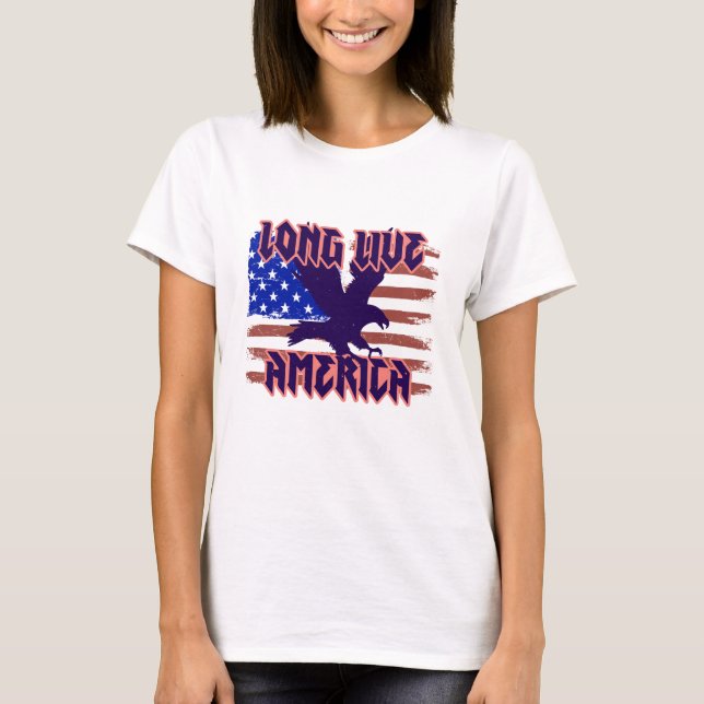 Long Live America T-Shirt – Vintage Eagle (Front)