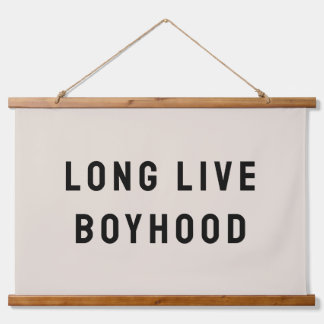 Long Live Boyhood Boy's Room Playroom Nursery Wall Hanging Tapestry