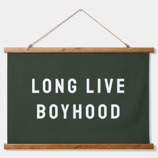 Long Live Boyhood Boy's Room Playroom Nursery Wall Hanging Tapestry