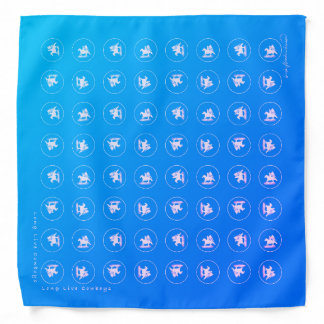 Long Live Cowboys - Blue Gradient Bandana