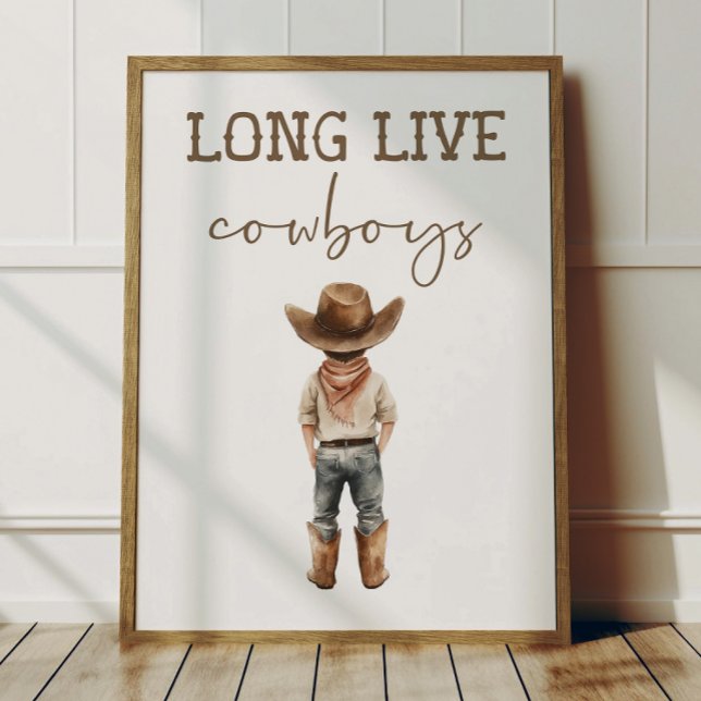 Long Live Cowboys Poster Kids Western Room Decor (Creator Uploaded)