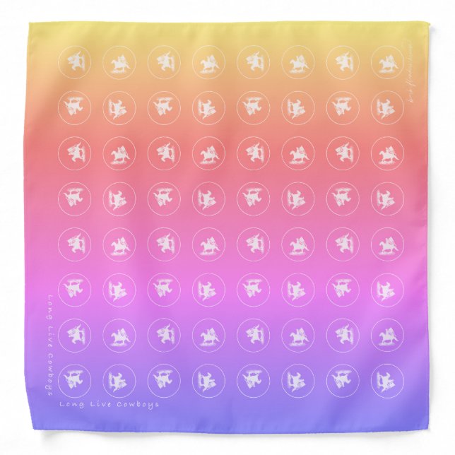 Long Live Cowboys - Rainbow One Bandana (Front)