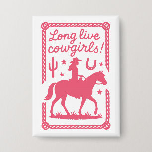Long Live Cowgirls Pink Western Bachelorette Button