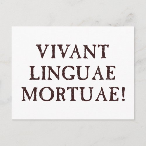 Long Live Dead Languages _ Latin Postcard