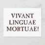 Long Live Dead Languages - Latin Postcard
