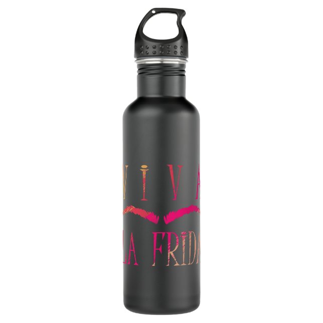 Long Live Frida Kahlo Mexican Paintings Art Painte Stainless Steel Water Bottle (Front)