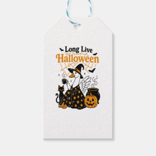 Long Live Halloween Goose Witch Gift Tags
