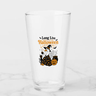 Long Live Halloween Goose Witch Glass
