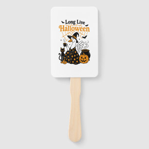 Long Live Halloween Goose Witch Hand Fan