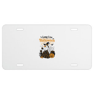 Long Live Halloween Goose Witch License Plate