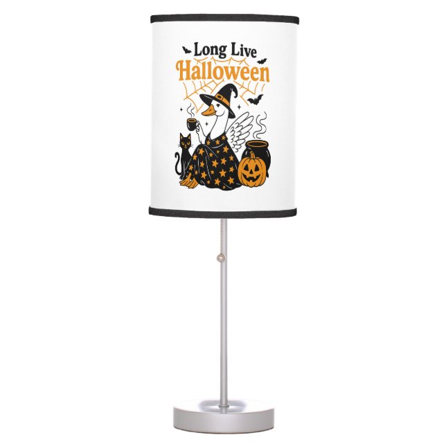 Long Live Halloween Goose Witch Table Lamp (Front)