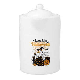 Long Live Halloween Goose Witch Teapot