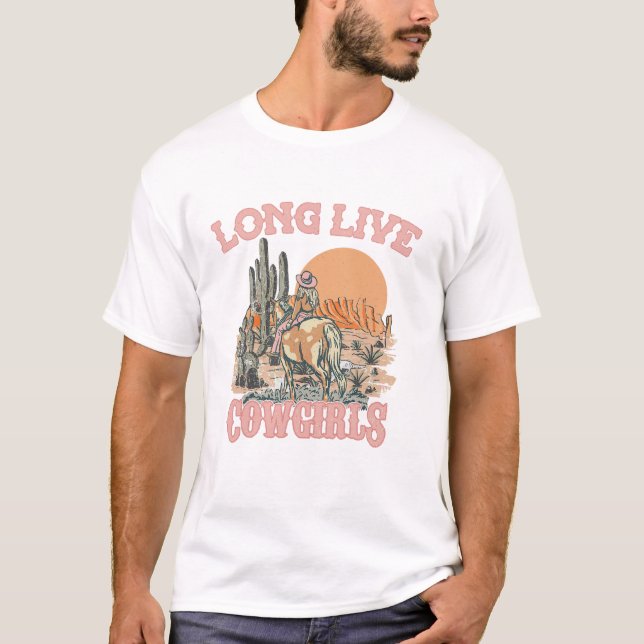 Long Live Howdy Rodeo Western Country Southern Cow T-Shirt (Front)