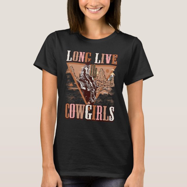 Long Live Howdy Rodeo Western Country Southern Cow T-Shirt (Front)