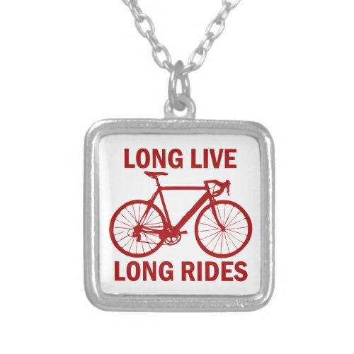 Long Live Long Rides Silver Plated Necklace