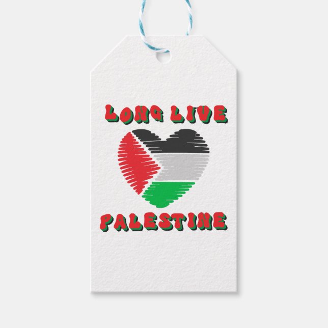 Long Live Palestine Gift Tags (Front)