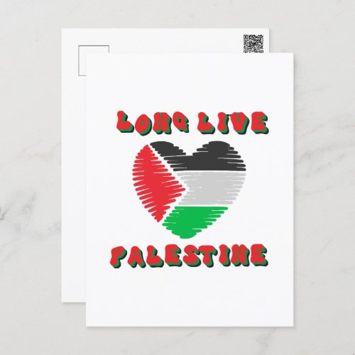 Long Live Palestine Postcard