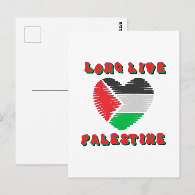 Long Live Palestine Postcard (Front/Back)