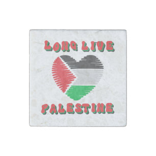 Long Live Palestine Stone Magnet